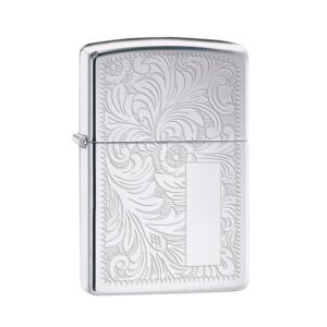 Zippo Classic Brushed Chrome Pocket Lighter - Windproof & Refillable Flip-Top Metal Lighter - Everyday Use Pocket Lighters